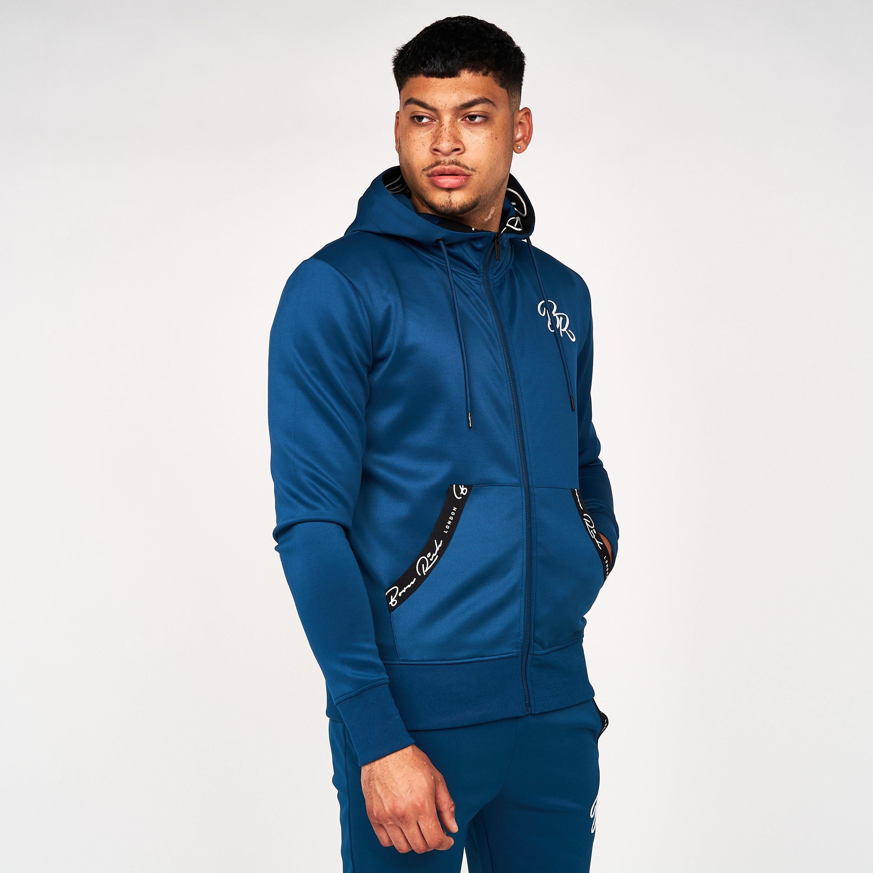 Born Rich Mens Foletti Tracktop Hoodie Sailor Blue