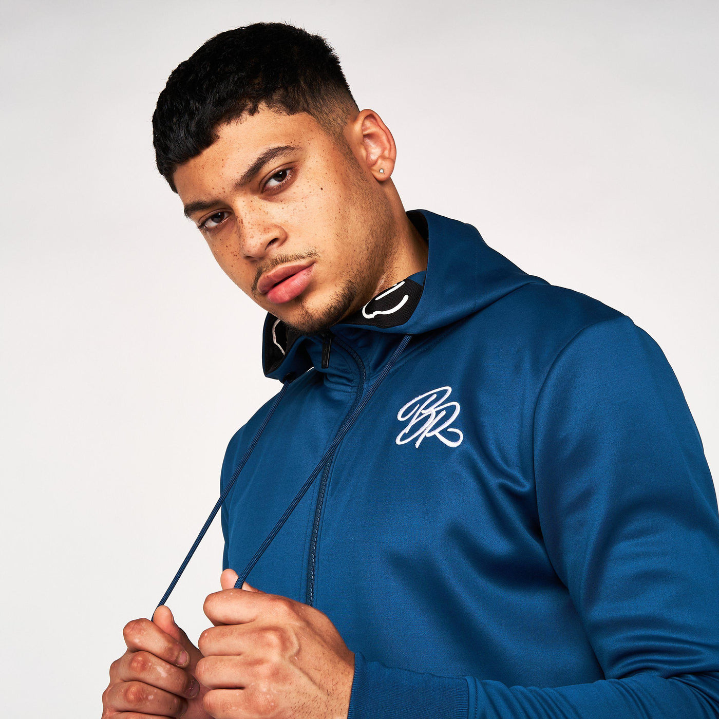 Born Rich Mens Foletti Tracktop Hoodie Sailor Blue