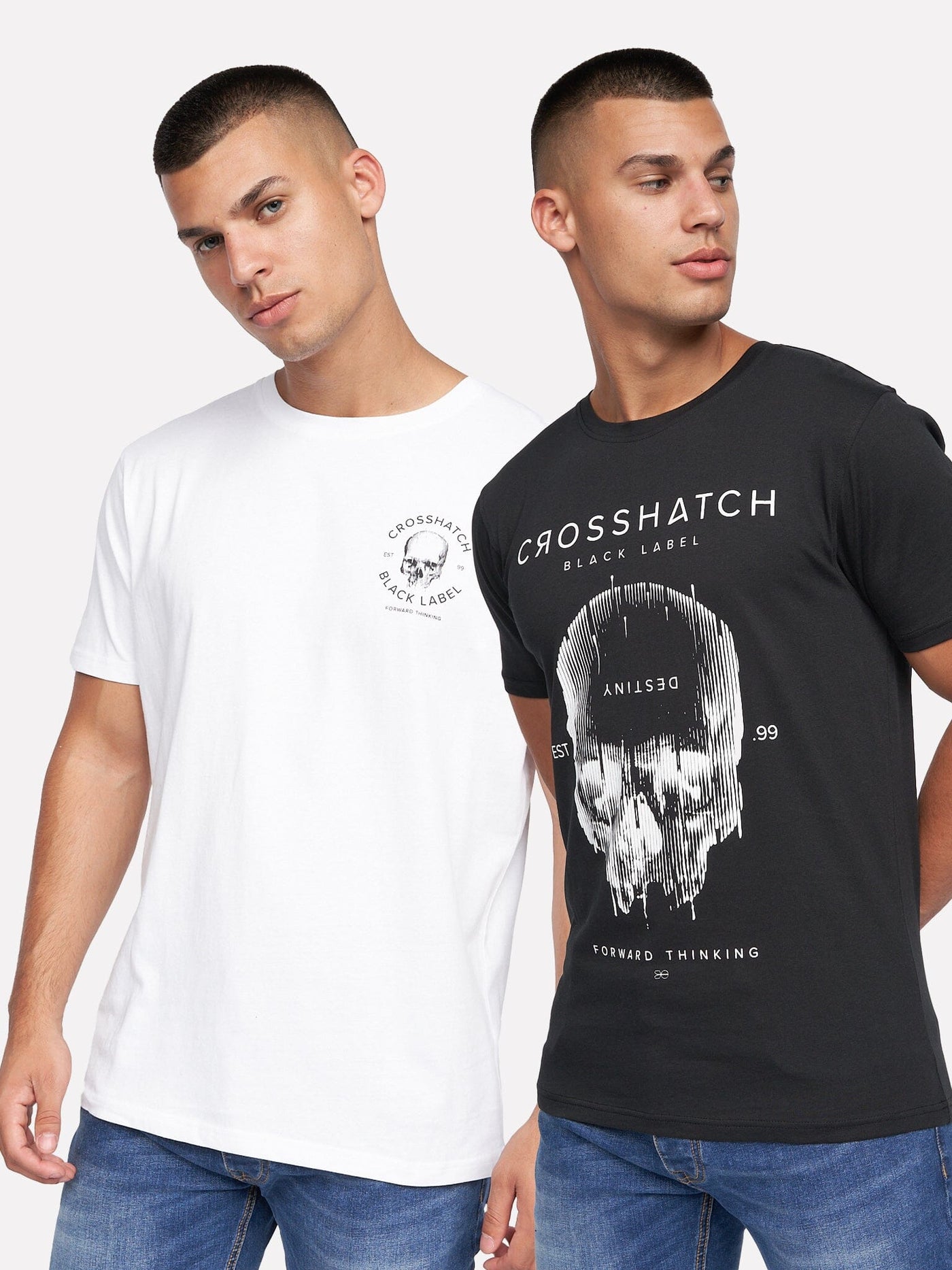 Skulfux T-Shirt 2pk Black/White