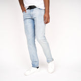 Crosshatch Mens Cadman Straight Jeans Light Wash