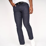 Crosshatch Mens Cadman Straight Jeans Raw Wash