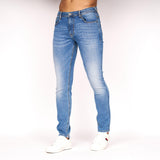 Crosshatch Mens Wardley Tapered Jeans Light Wash