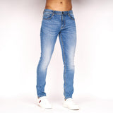 Crosshatch Mens Wardley Tapered Jeans Light Wash