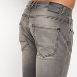 Crosshatch Mens Malcolm Slim Fit Jeans Light Grey Wash