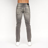 Crosshatch Mens Malcolm Slim Fit Jeans Light Grey Wash
