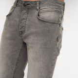 Crosshatch Mens Malcolm Slim Fit Jeans Light Grey Wash