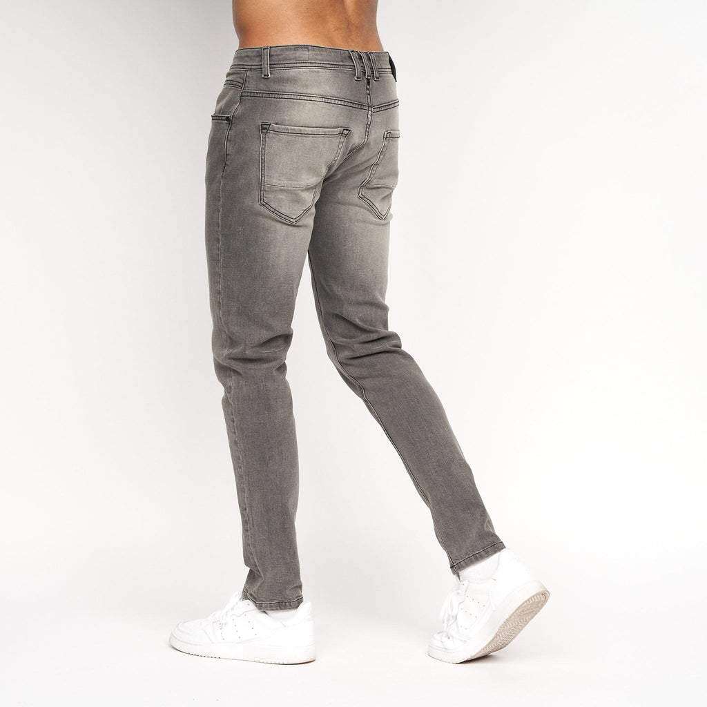 Crosshatch - Mens Sheldons Slim Fit Jeans Light Grey
