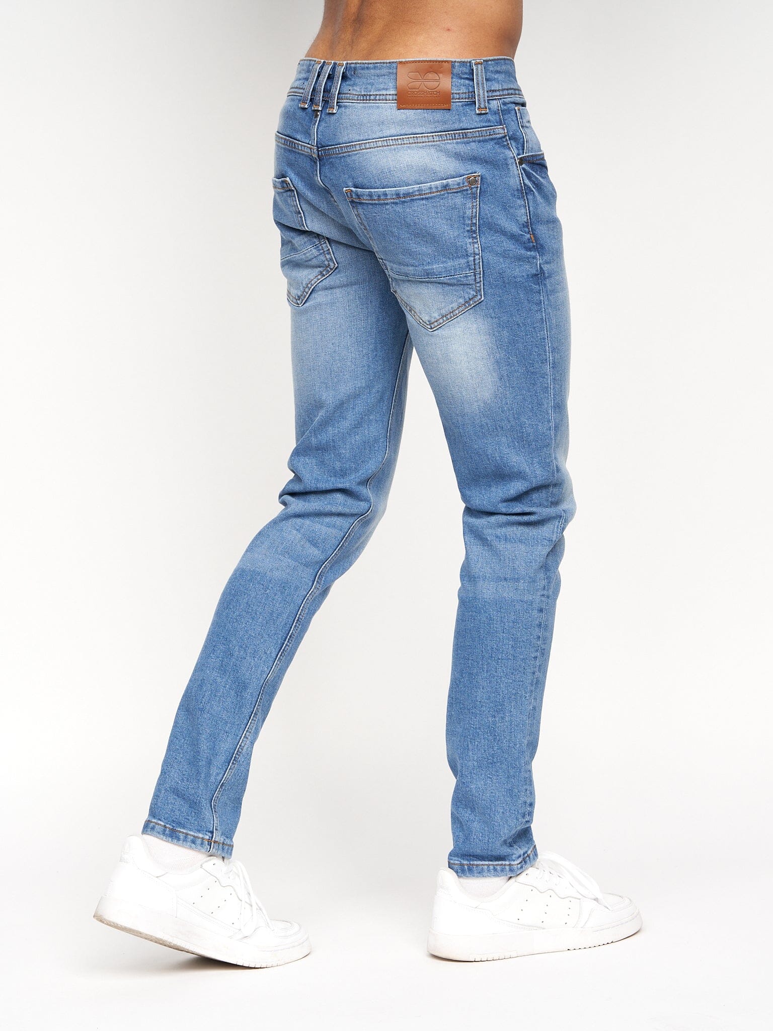Crosshatch - Sheldons Slim Fit Jeans Light Wash