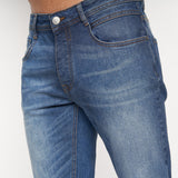 Crosshatch Mens Malcolm Slim Fit Jeans Stone Wash