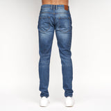 Crosshatch Mens Malcolm Slim Fit Jeans Stone Wash