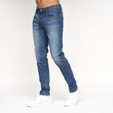 Crosshatch Mens Malcolm Slim Fit Jeans Stone Wash