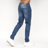 Crosshatch Mens Malcolm Slim Fit Jeans Stone Wash