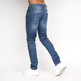 Crosshatch Mens Malcolm Slim Fit Jeans Stone Wash