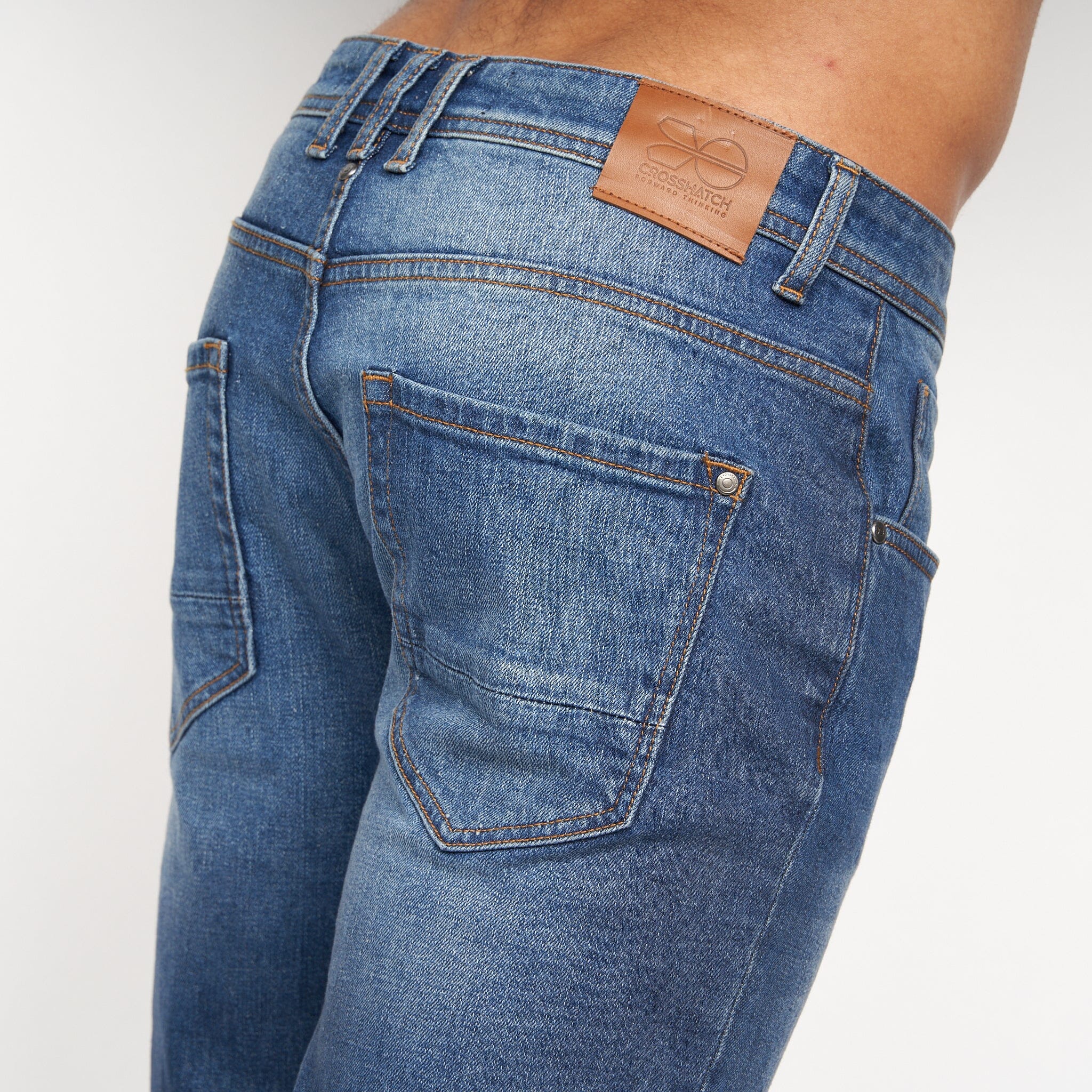 Crosshatch - Sheldons Slim Fit Jeans Stone Wash
