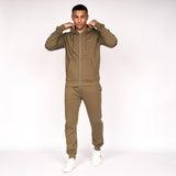 Crosshatch Mens Hoodsmore Zip Thru Hoodie Olive