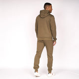 Crosshatch Mens Hoodsmore Zip Thru Hoodie Olive