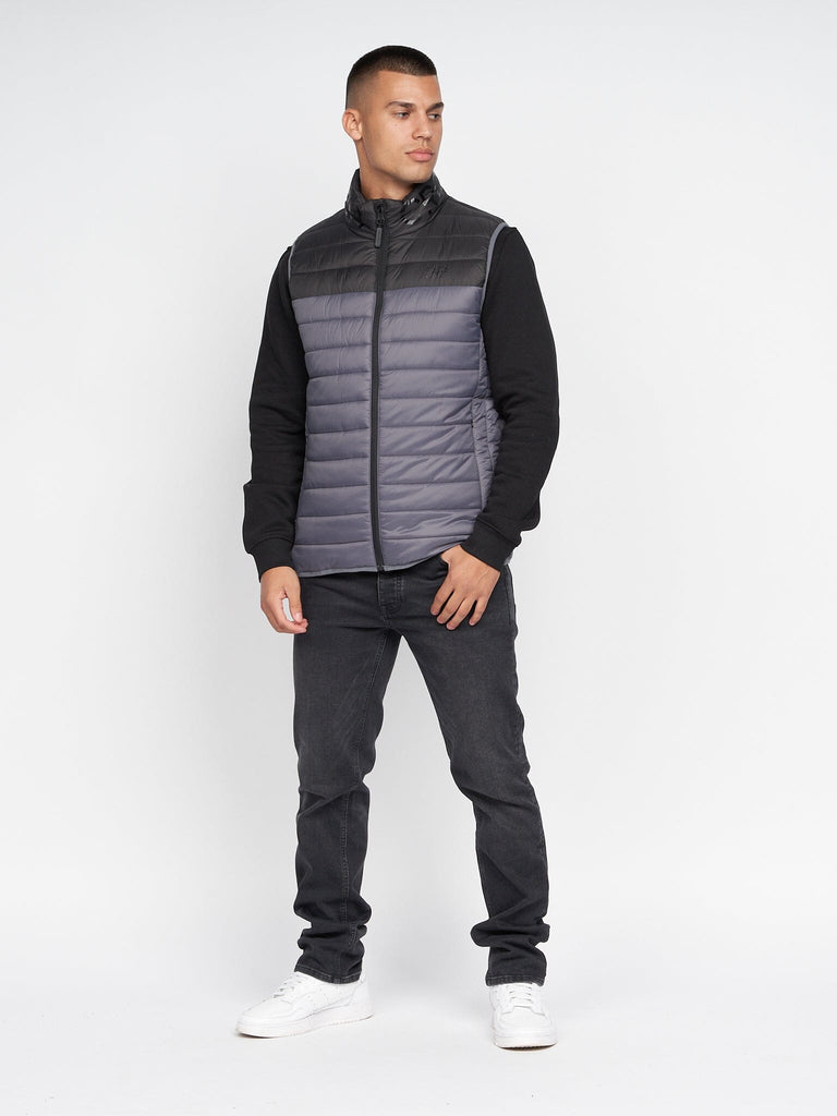 Presnell High Neck Gilet Charcoal