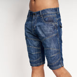 Crosshatch Mens Winston MVE Denim Shorts Stone Wash