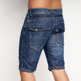 Crosshatch Mens Winston MVE Denim Shorts Stone Wash