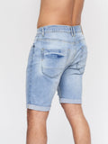 Riptrey Abraised Denim Shorts Light Wash