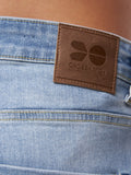 Riptrey Abraised Denim Shorts Light Wash