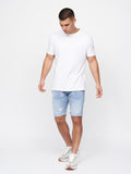 Riptrey Abraised Denim Shorts Light Wash