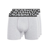 Crosshatch Mens Paulsen Boxer Shorts 3pk Grey Marl