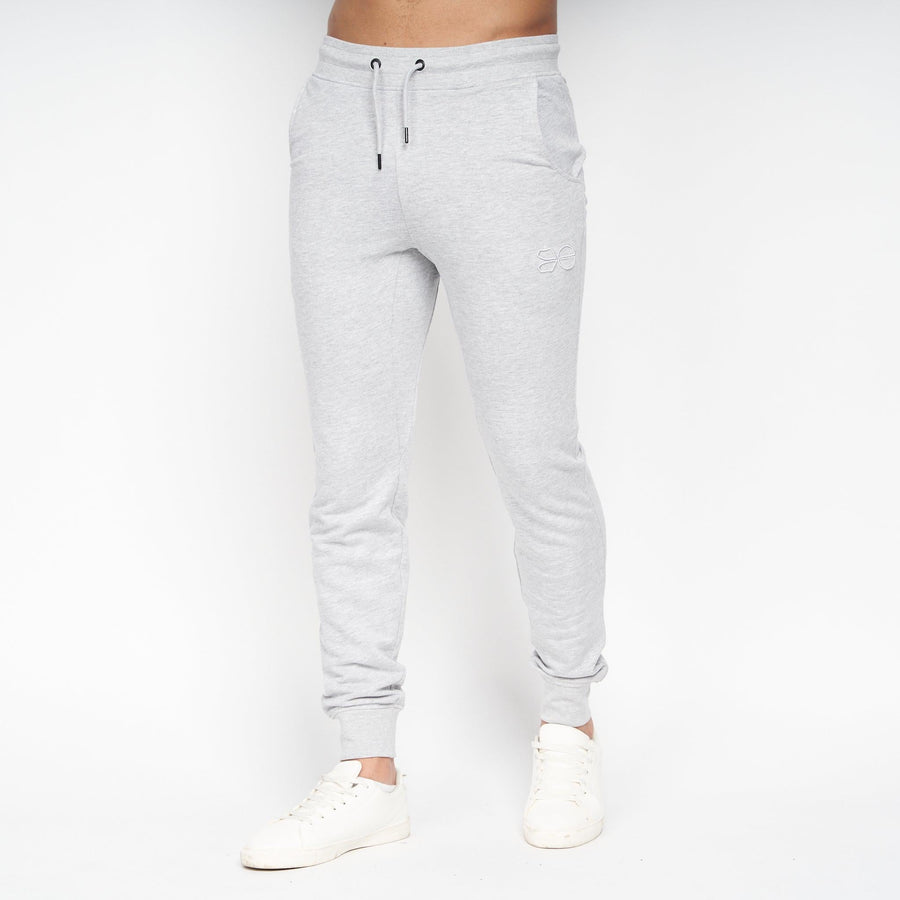 Crosshatch Mens Karmon Joggers Grey Marl