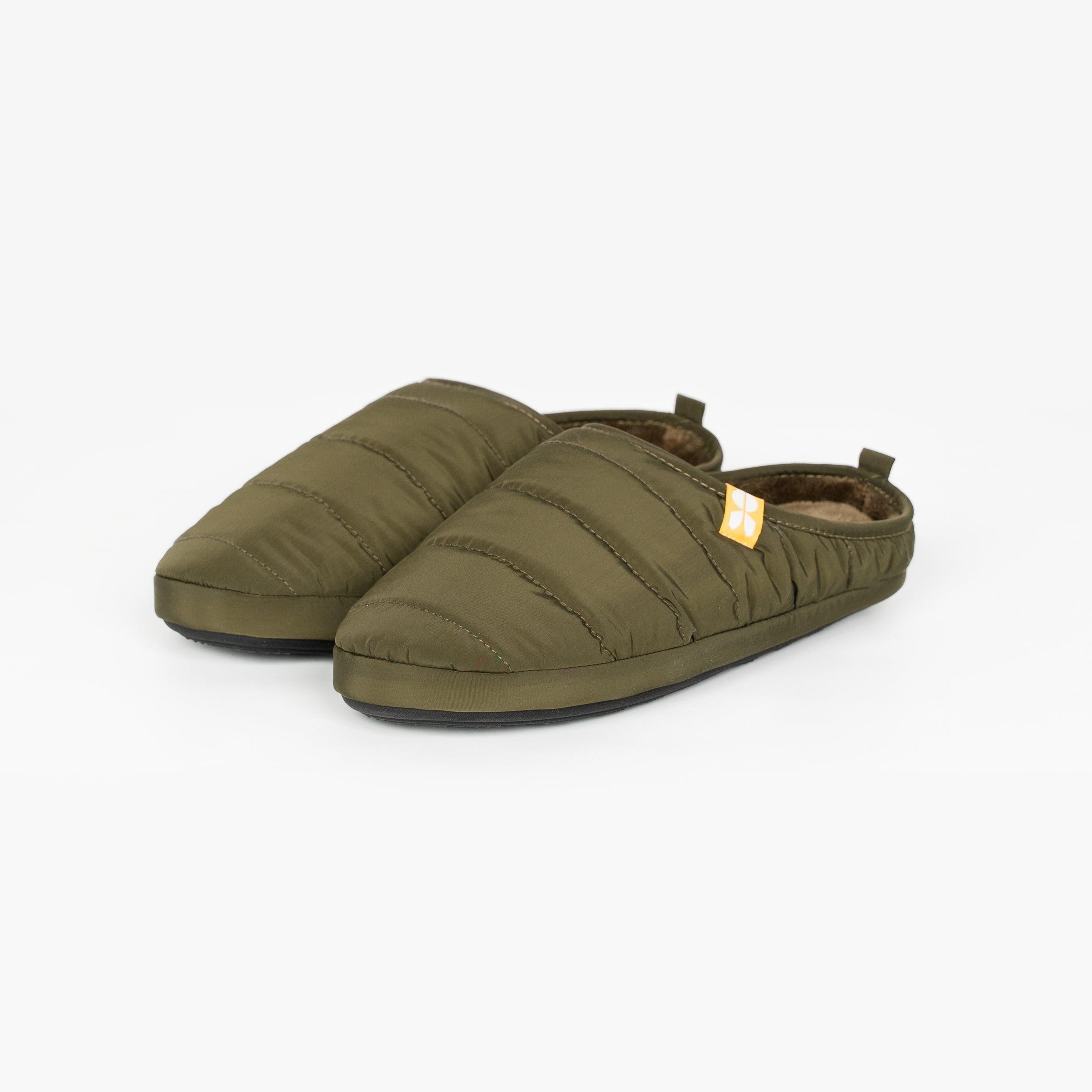 Crosshatch Mens Padfoot Slippers Olive