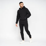 Crosshatch Mens Emmon Hoodie/Jogger Set Black