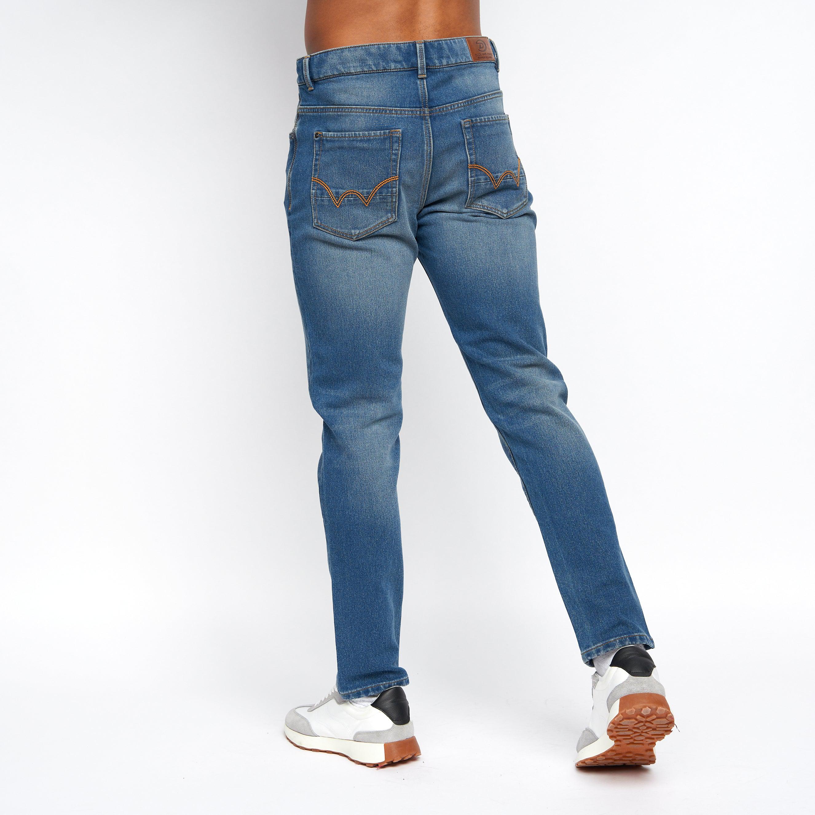 Duck and Cover Mens Pentworth Jeans Stone Wash