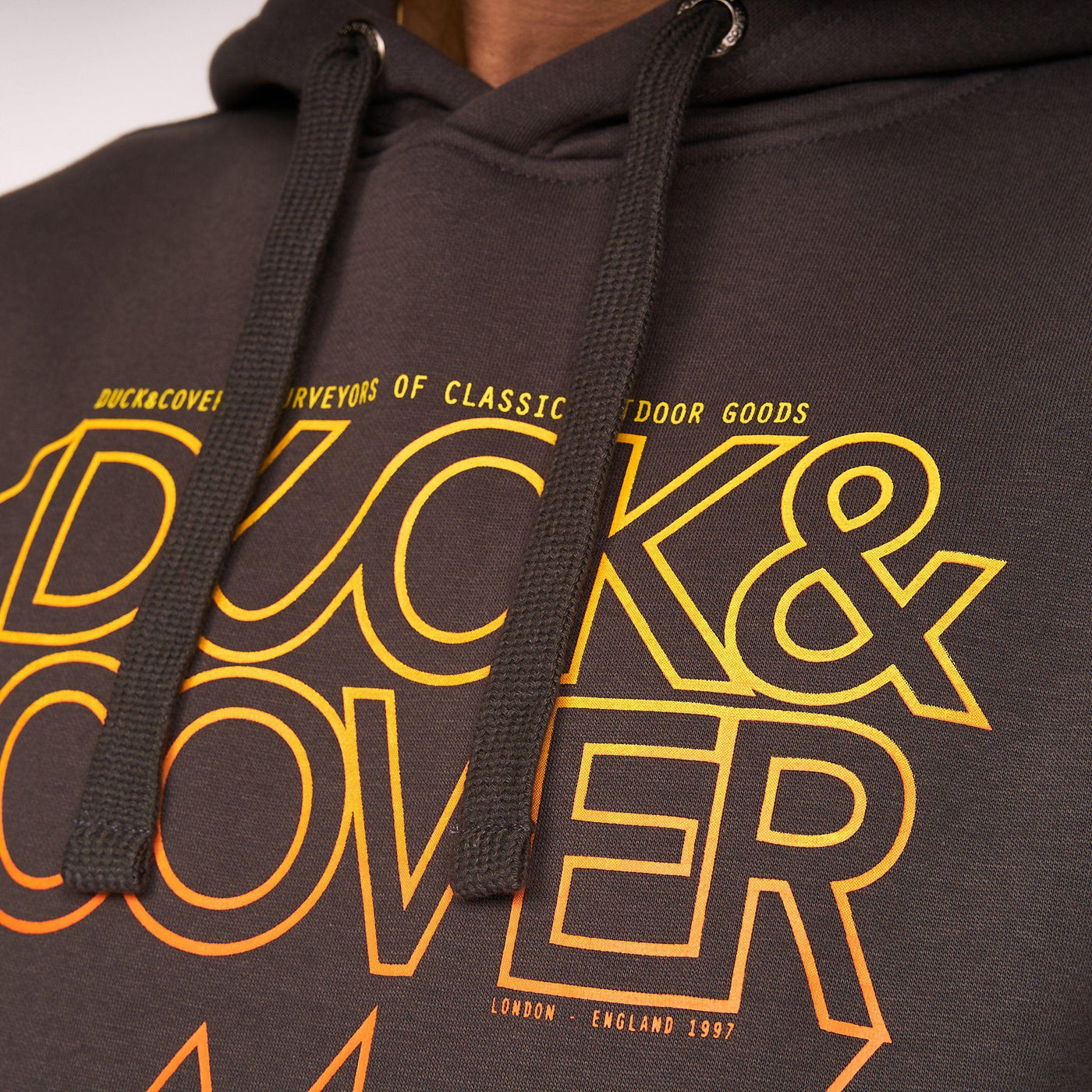 Duck and Cover Mens Fillberts Hoodie Forged Iron