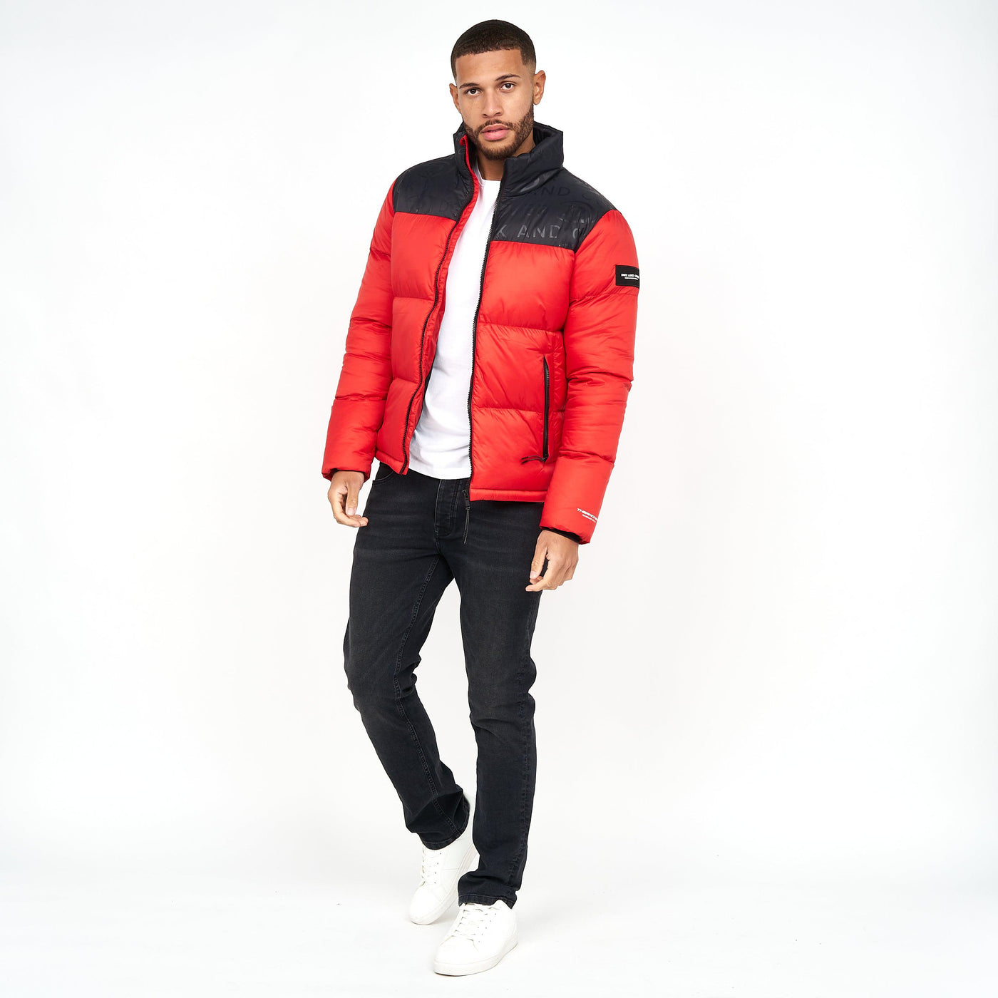 Duck and Cover Mens Synmax Quilted Jacket Red