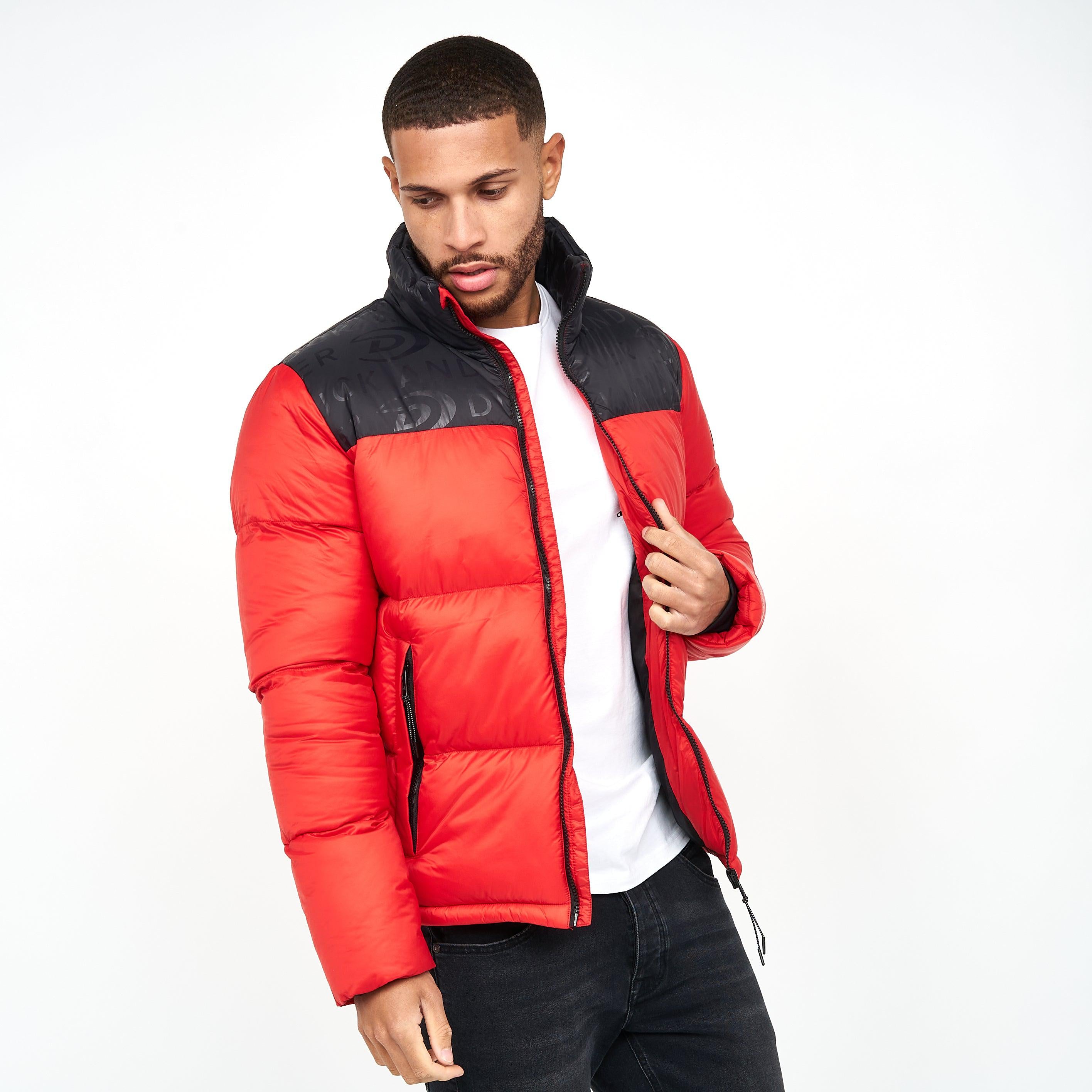 Duck and Cover Mens Synmax Quilted Jacket Red