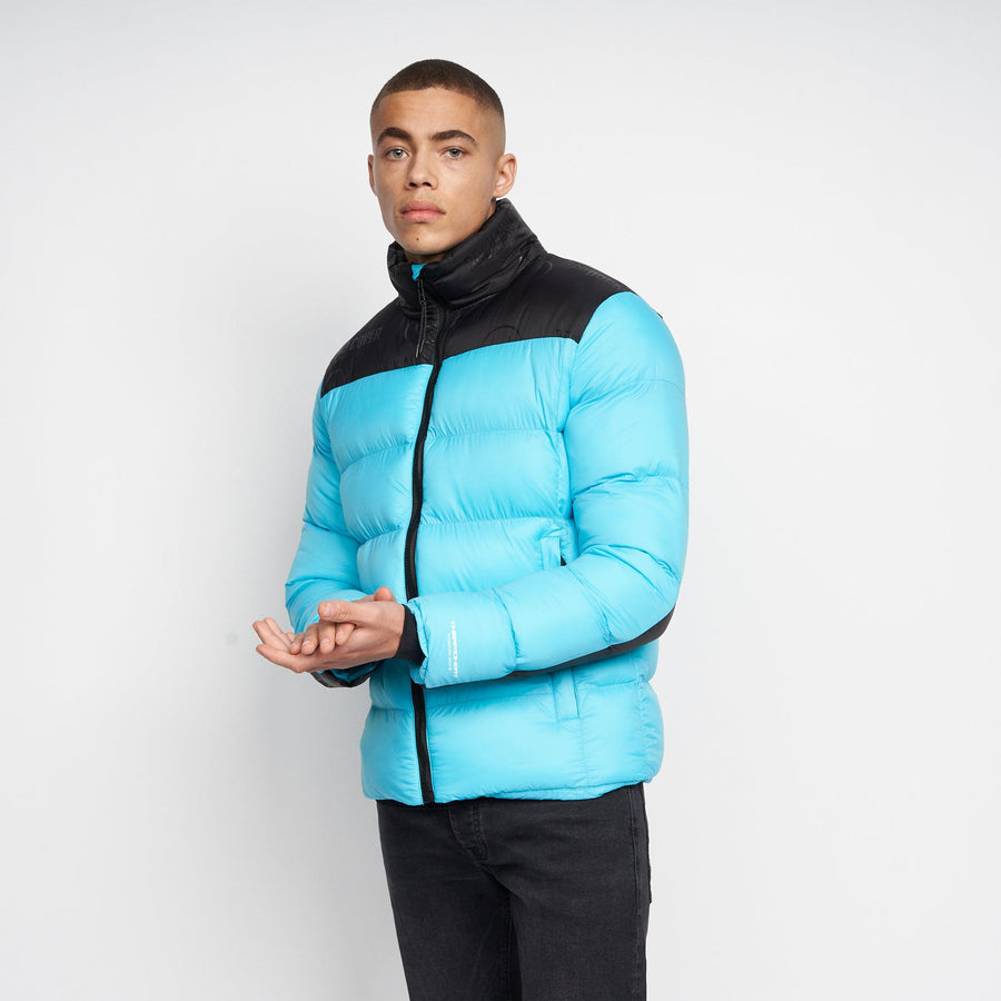 Duck and Cover Mens Synflax Puffer Jacket Turquoise