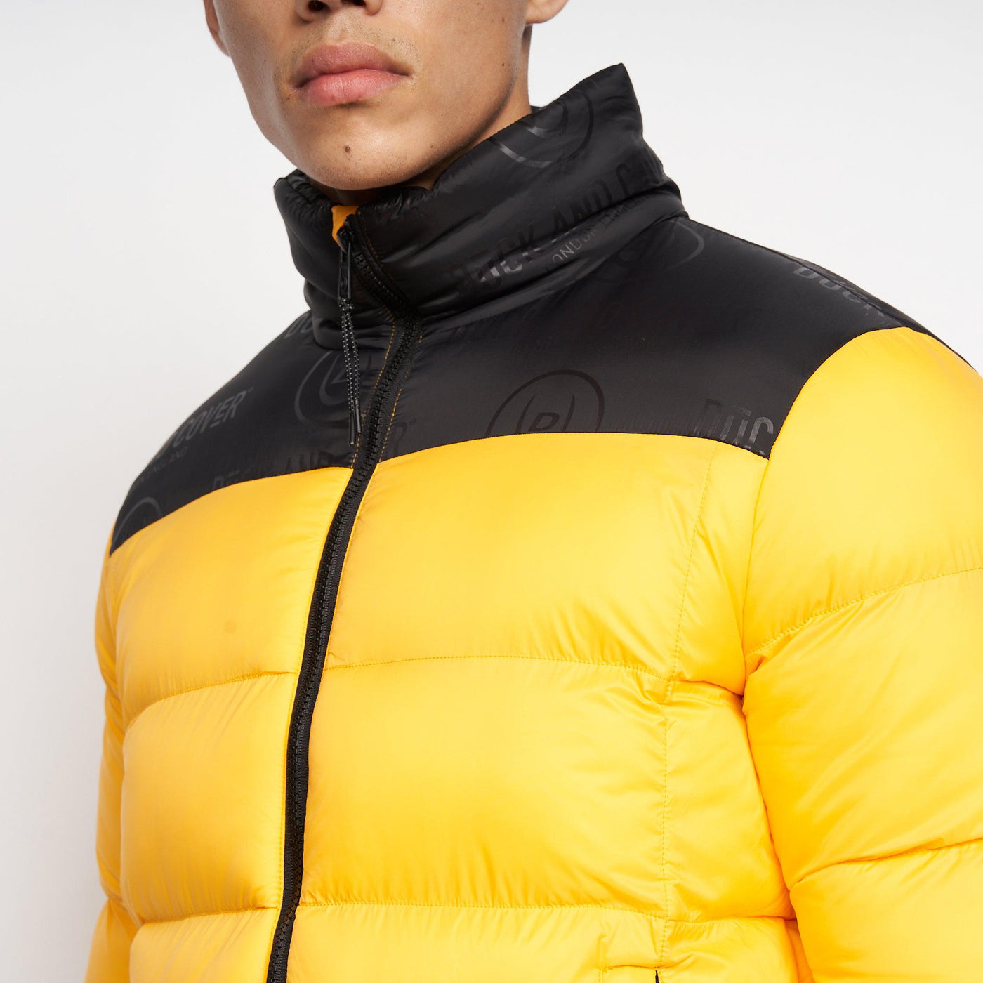 Duck and Cover Mens Synflax Puffer Jacket Yellow