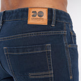 Crosshatch Mens Lampoons Slim Fit Jeans Dark Wash