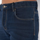 Crosshatch Mens Lampoons Slim Fit Jeans Dark Wash