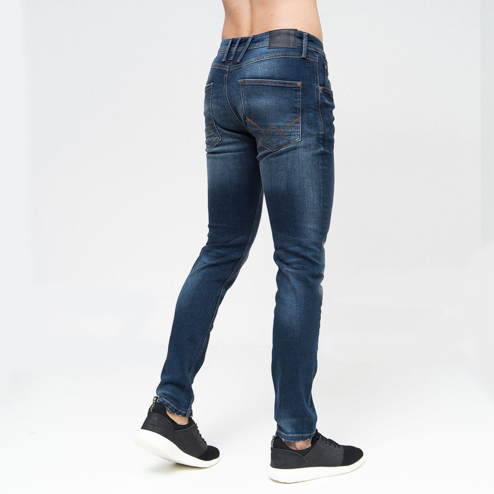 Tranfold Slim Fit Jeans Twin Pack Grey/Tinted Blue