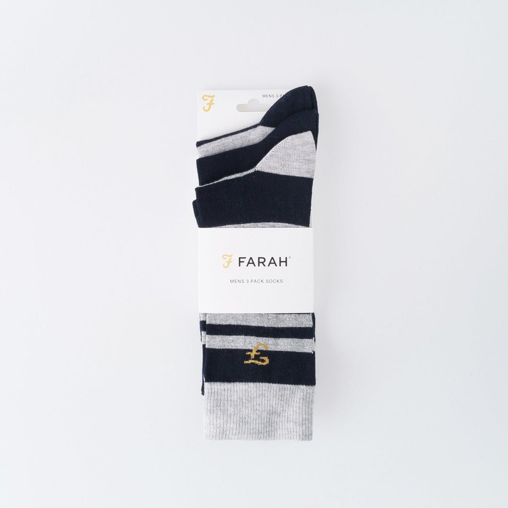 Falton Socks 3Pk - Yale Striped Pack Accessories