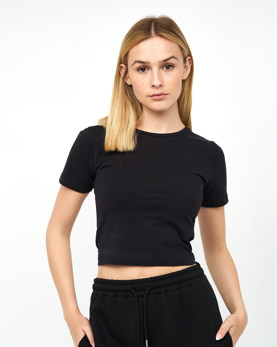 Juice Ladies Tilly Crop T-Shirt Black