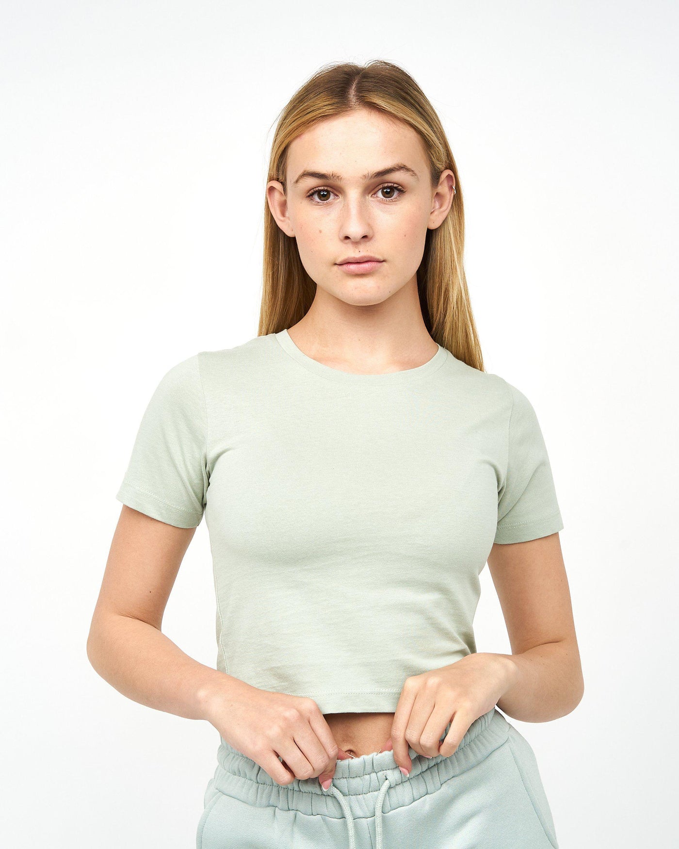 Juice Ladies Tilly Crop T-Shirt Sage