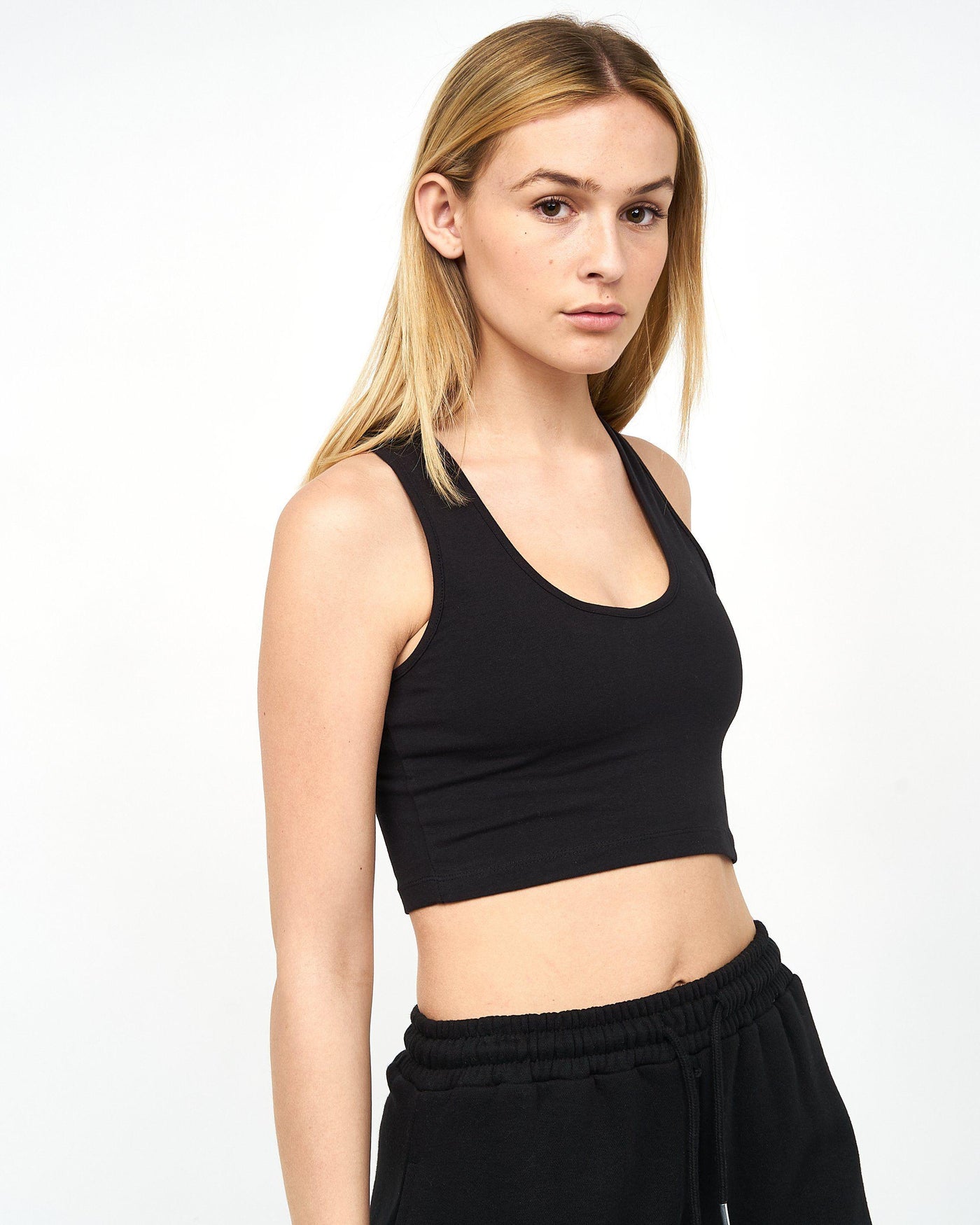 Juice Ladies Mazey Crop Vest Black