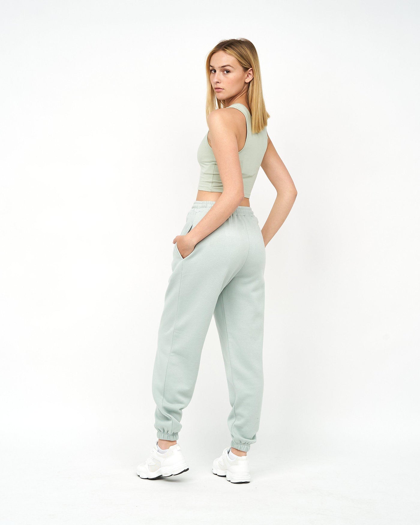 Juice Ladies Mazey Crop Vest Sage