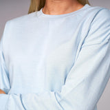 Juice Ladies Catalina Crop Crew Sweat Dusty Blue