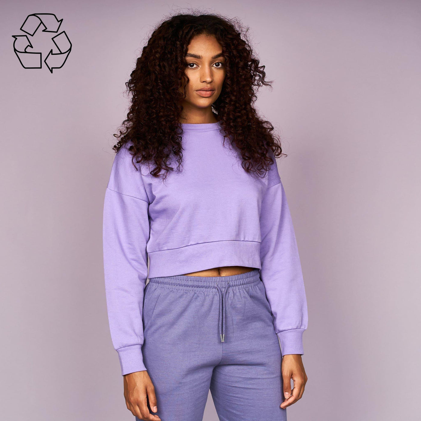 Juice Ladies Catalina Crop Crew Sweat Purple