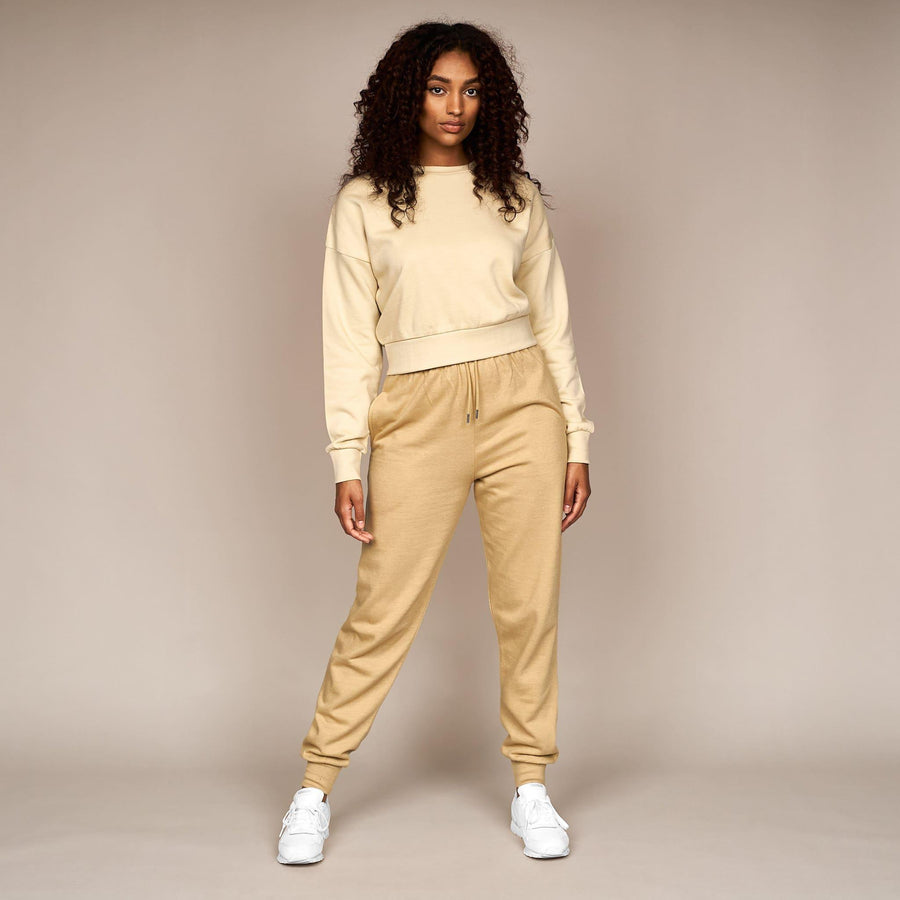 Juice Ladies Catalina Crop Crew Sweat Stone