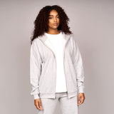 Juice Ladies Fabrica Zip Thru  Hoodie Grey Marl