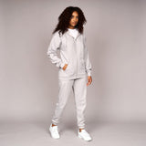 Juice Ladies Fabrica Zip Thru  Hoodie Grey Marl
