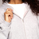 Juice Ladies Fabrica Zip Thru  Hoodie Grey Marl